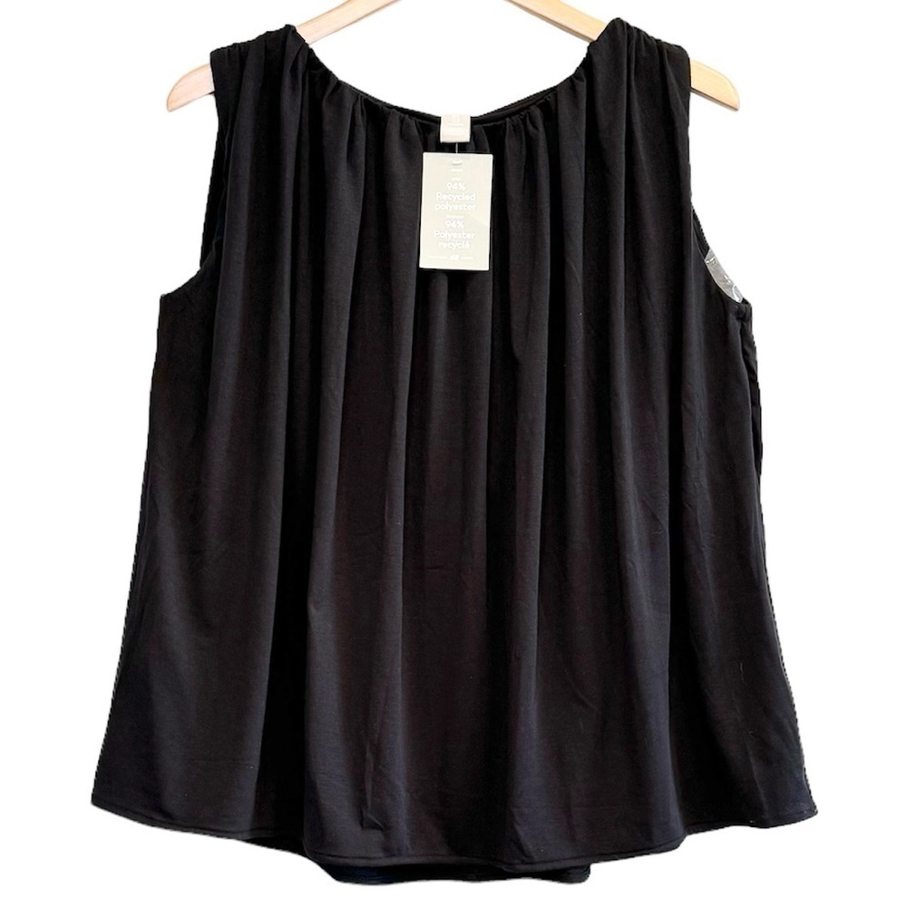 🌈 6/$60, NWT, H&M Top, Black, Lined, Sleeveless,